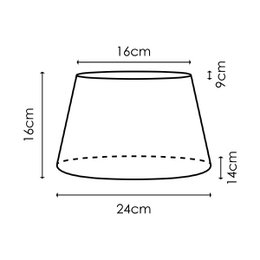 Home Sweet Home Stoffen Lampenkap Grey - 24 x 16 x 16 cm