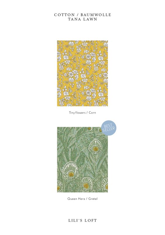 Maschera per dormire fatta a mano in tessuto Liberty London | Matilde / Ocra | Yoga e relax