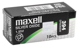 MAXELL button cells, 0% mercury, packaging contents 10 pieces, 394
