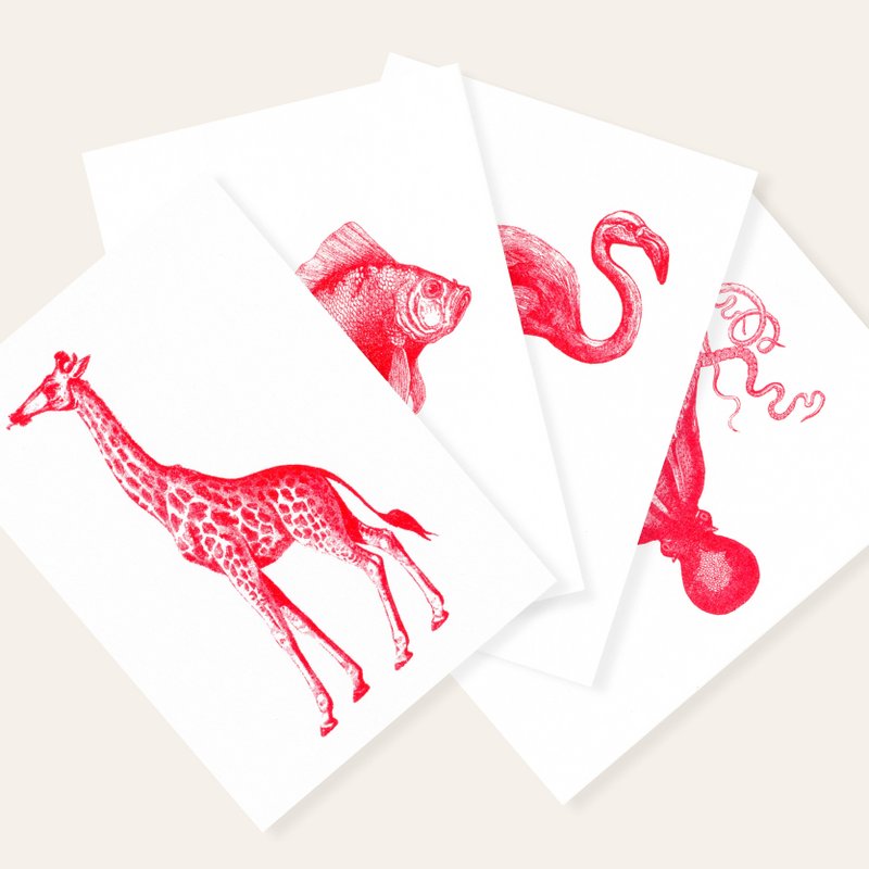 Postcard Risogramma - Veil Fish - Din A6