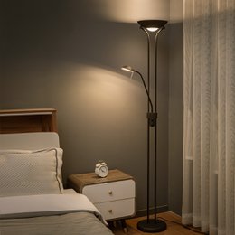 Home Sweet Home R7s + G9 LED Uplight Floor Lamp - Modern Black