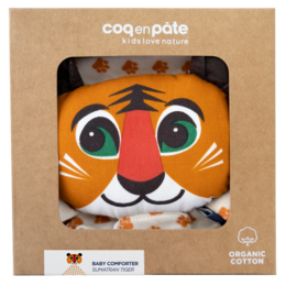 Doudou bébé coton bio, Tigre