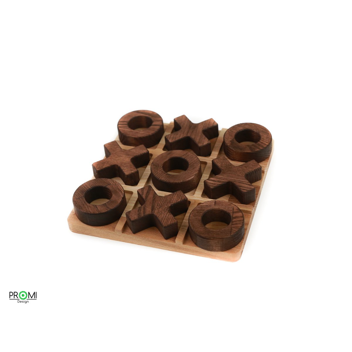 Wooden Tic Tac Toe game, Wood tic-tac-toe board game