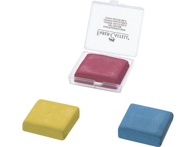 Kneedgum FC 7020 3 kleuren 18st. in disp. geel-rood-blauw in plastic doosje