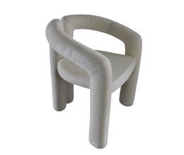 Spisestuestol Japandi White Velvet