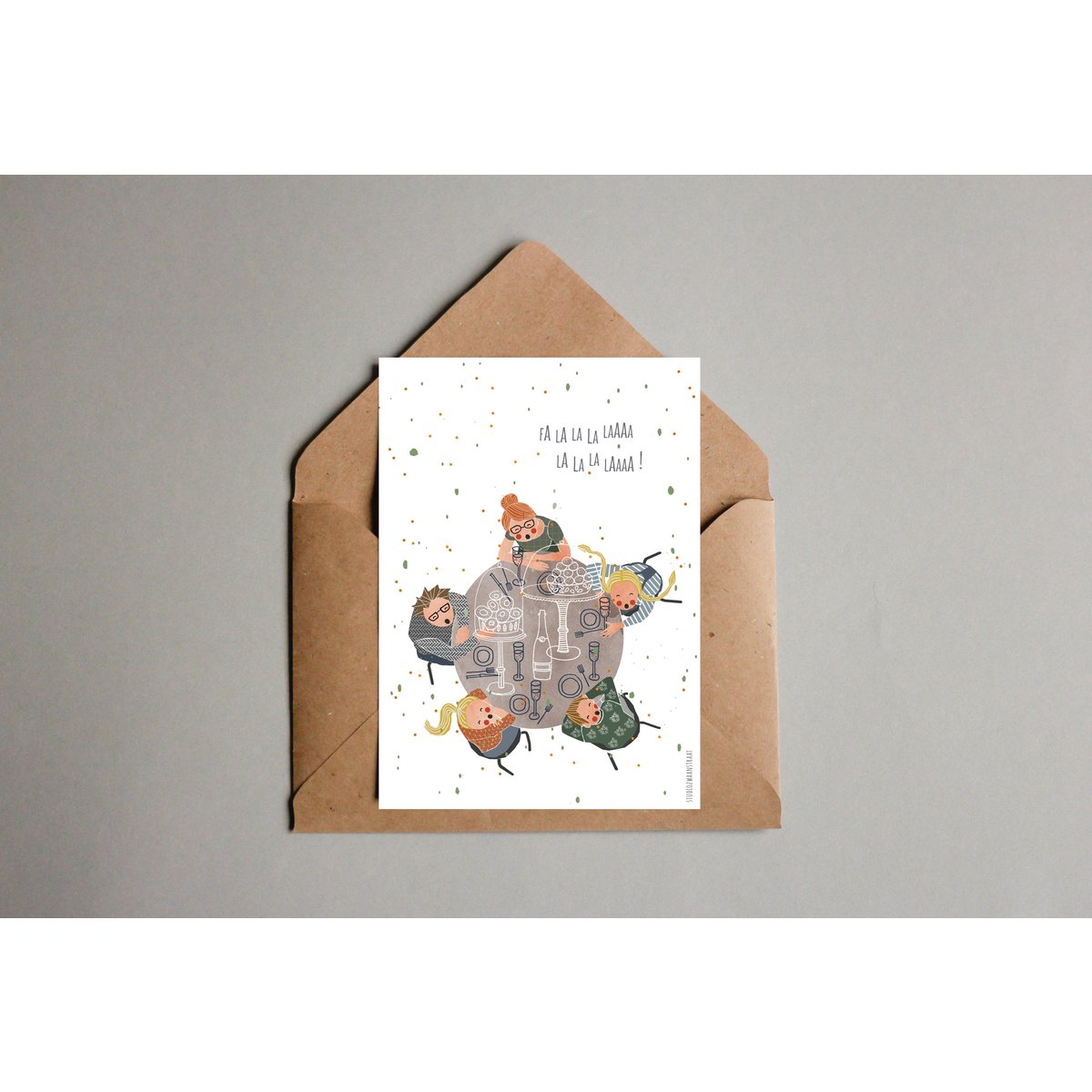 Postkarte - Serie 'Weihnachten' - 'Fa la la la laaaa'