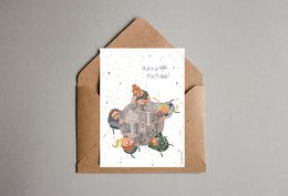postcard - series 'Christmas'- 'Fa la la la laaaa'