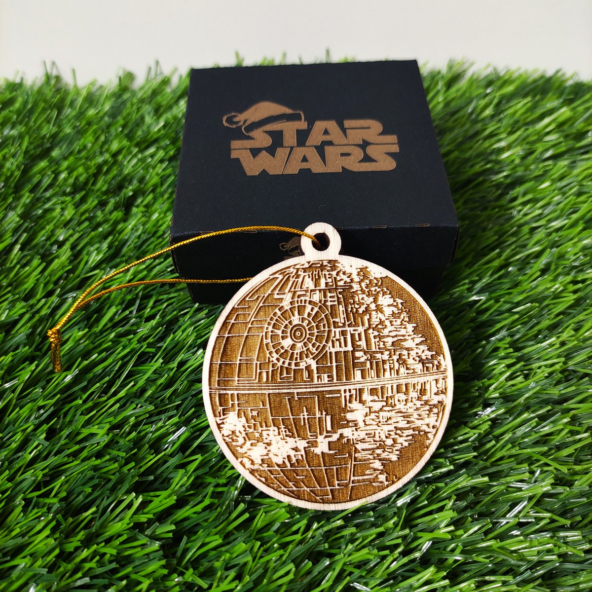 Zestaw 6 drewnianych ozdób choinkowych Star Wars, prezent dla nerdów i maniaków, ozdoby choinkowe, wystrój domu, ekologiczne dekoracje świąteczne, statki kosmiczne