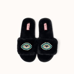 Black slippers