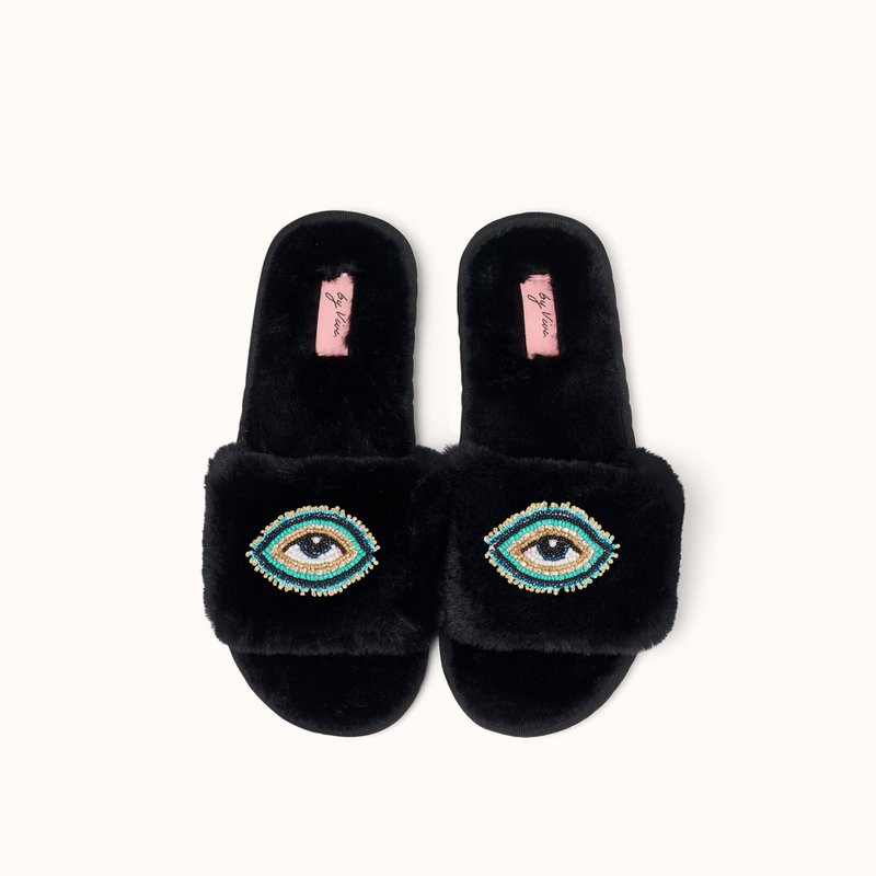 Black slippers