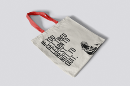 Banksy's Graffiti Mini Tote Bag - If You Get Tired