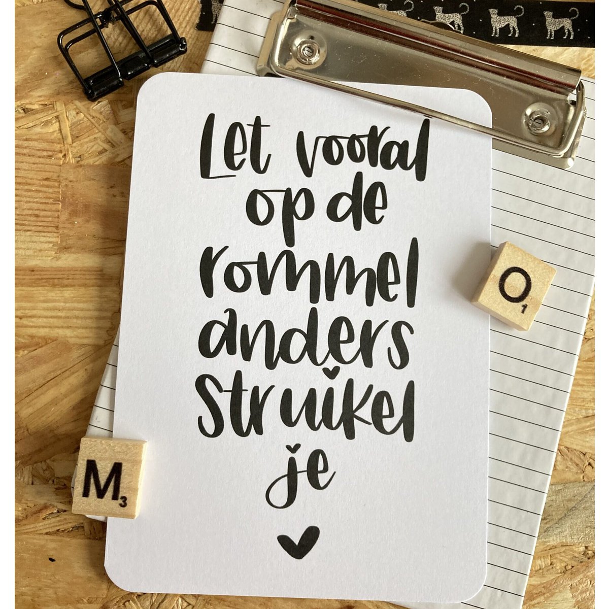 Kaart Let vooral op de rommel