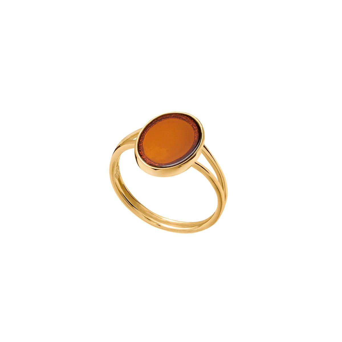 Anello Kana con copia argento cristallo di montagna