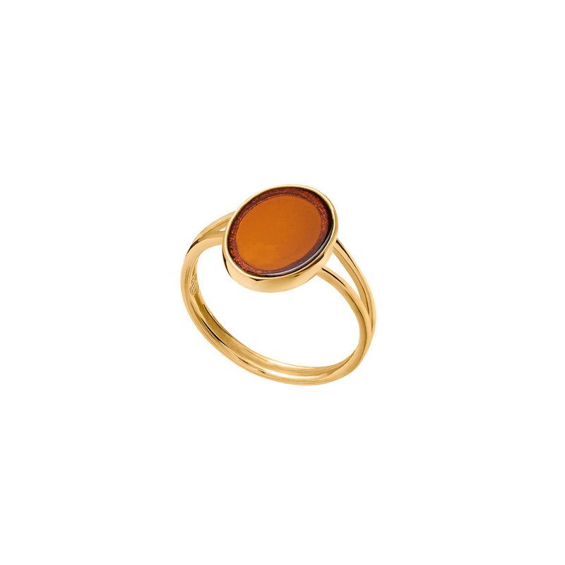 Anello Kana con copia argento cristallo di montagna