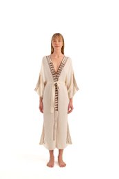IKIKIZ katoen-TENCEL™ linnen kimono met print