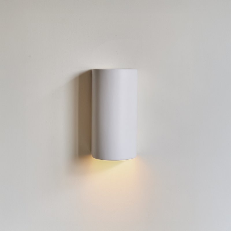 Ceramic wall lamp - Pure white / down lighting