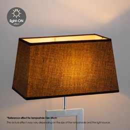 Home Sweet Home Fabric Lampshade Black - 35 x 30 x 19 cm