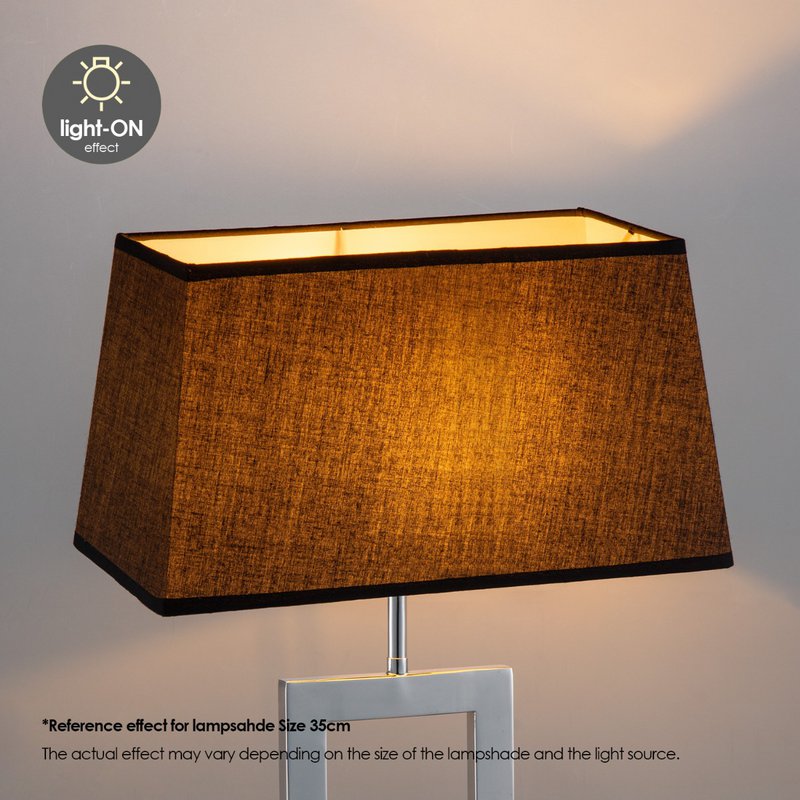Home Sweet Home Fabric Lampshade Black - 35 x 30 x 19 cm