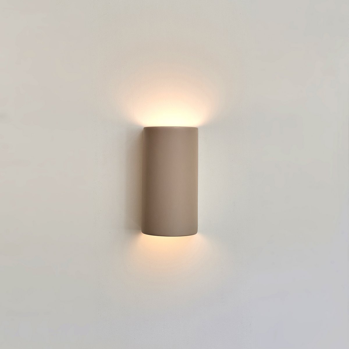 Ceramic wall lamp - Matte Taupe