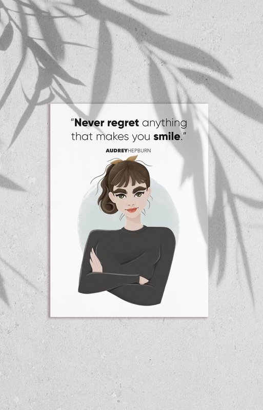 Audrey Hepburn - Cotizaciones Lámina (A4)