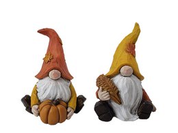 Wichtel aus Poly mit weißem Bart, 10x7,5x12,5cm
