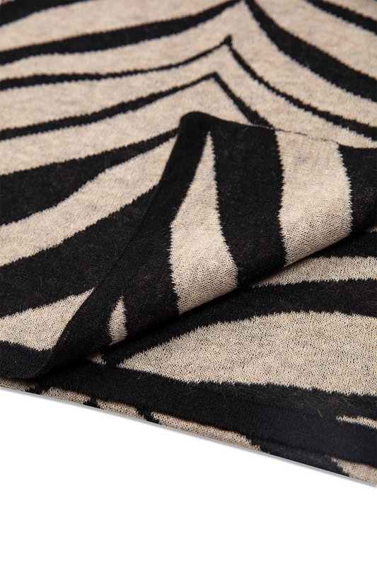 Châle de tigre noir-beige