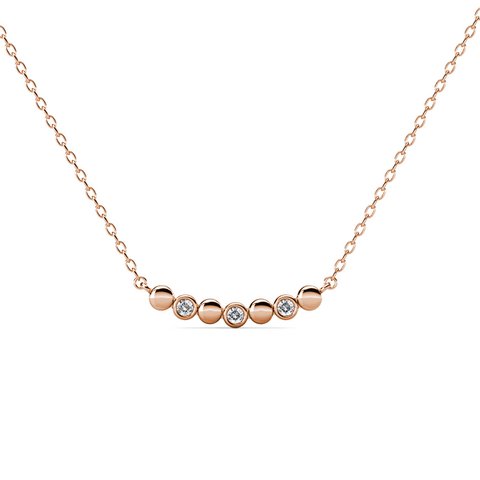 Pendentifs Evelyne - Or RosÃ© et Cristal