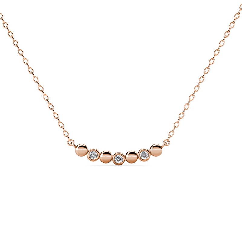 Pendentifs Evelyne - Or RosÃ© et Cristal