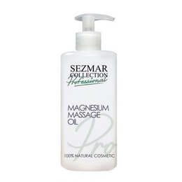 Magnesium massage oil, 500 ml, for professional use. Contains natural ingredients to soothe and relax muscles.