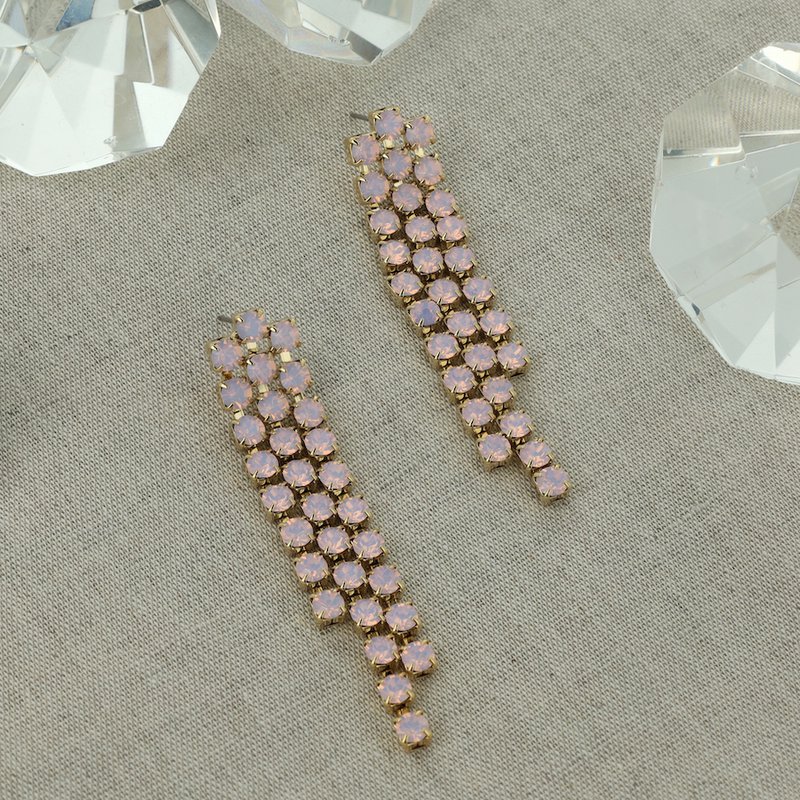 Alice Earrings Rosewater Opal