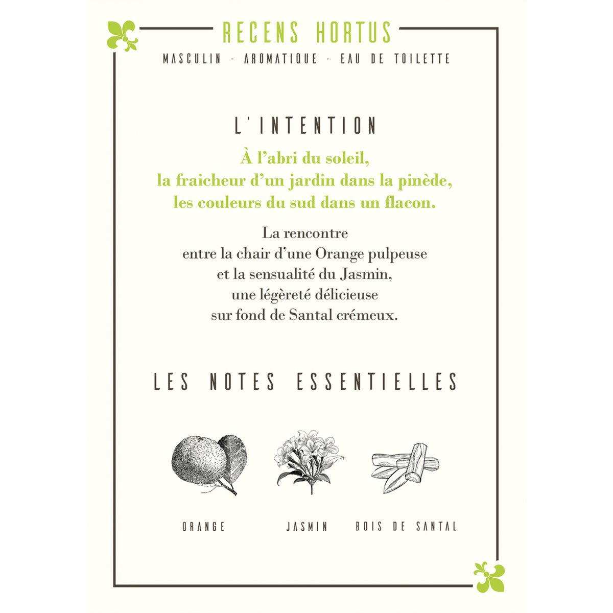 Recens Hortus Eau de Toilette 50ml