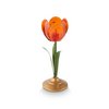 Candle Holder Metal Tulip Orange 21cm