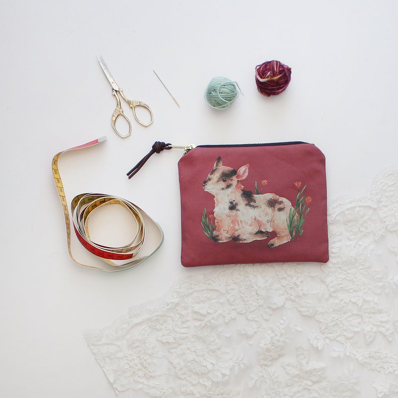 Alma the Lamb | Zipper Pouch | Storage Bag | Coin Purse