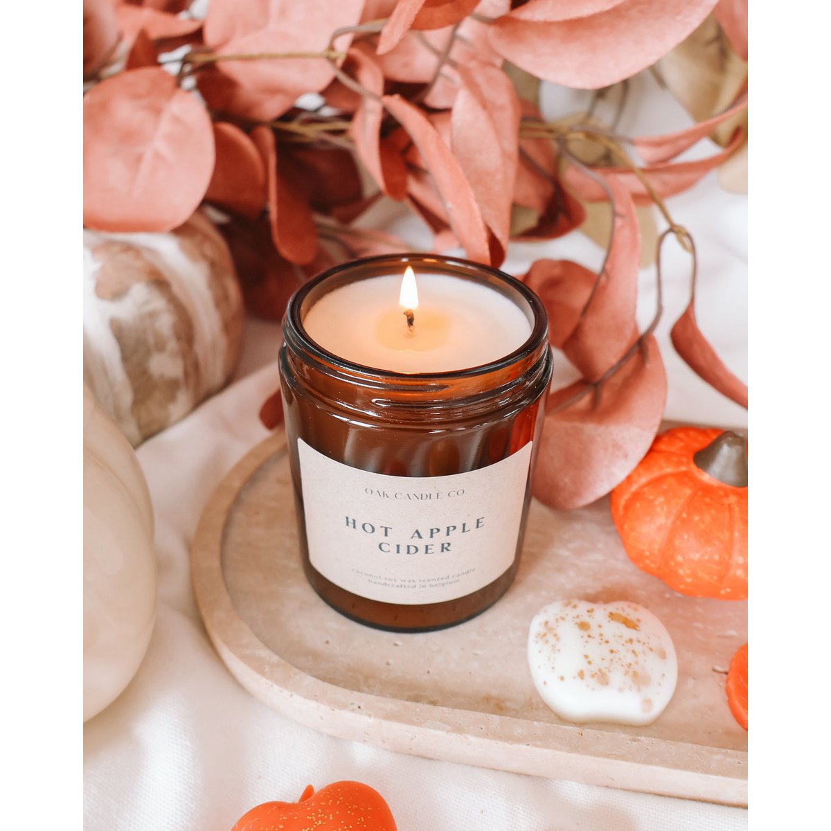 Hot Apple Cider Amber Jar Candle