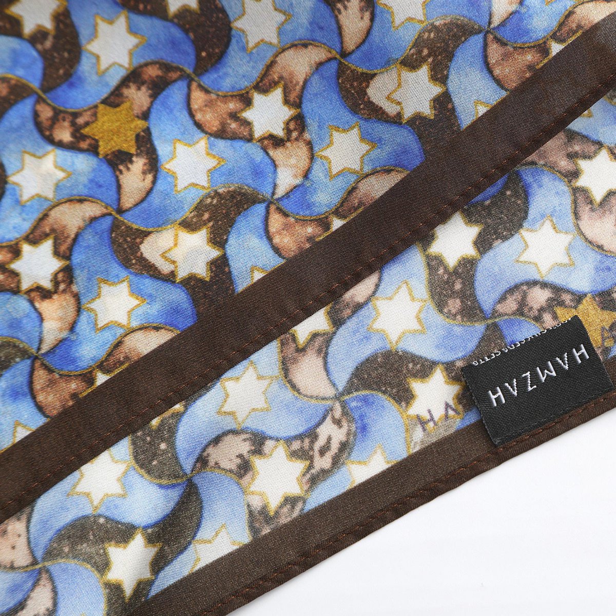 Silk Square Scar for Women Brown