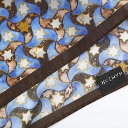 Silk Square Scar for Women Brown