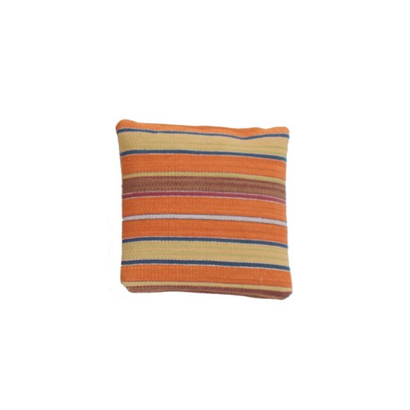 Hazan Kelim Cushion Stripes Orange Gold 60 x 60 cm