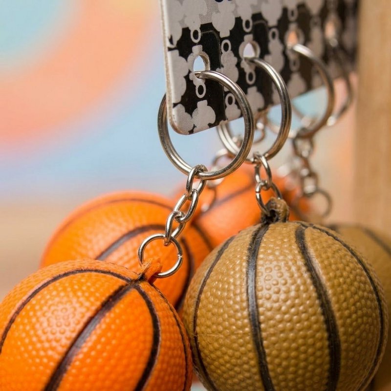 Basketball Keychain 40 mm Sports Key Ring