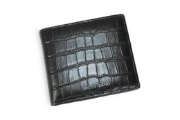 OTAVIO Black Croc Wallet