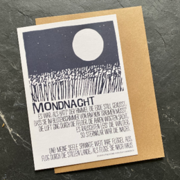 Cartolina notturna al chiaro di luna