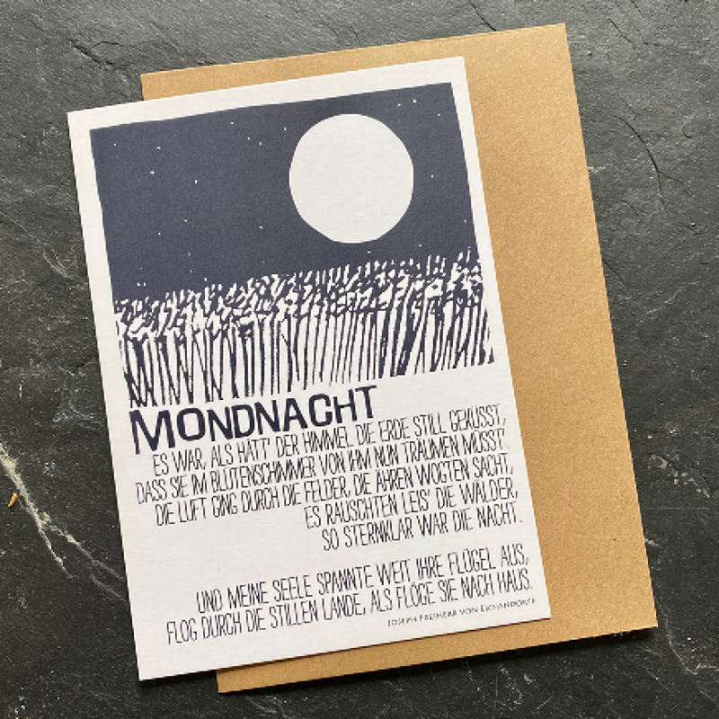 Noche de luna Postal