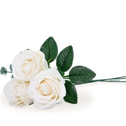 Ramo de 3 rosas de jabón - blanco