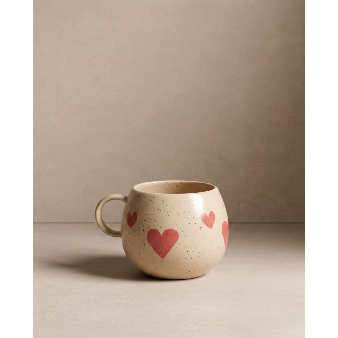 Cozy Hearts Stoneware Ball Mug 500ml Limited Edition