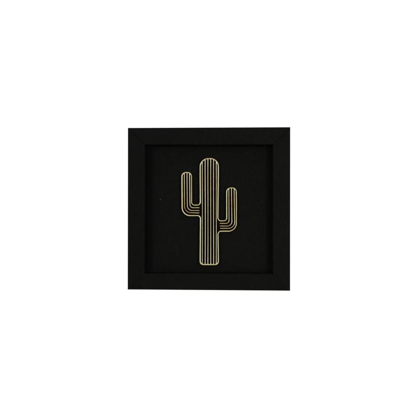 CACTUS frame card wood lettering magnet