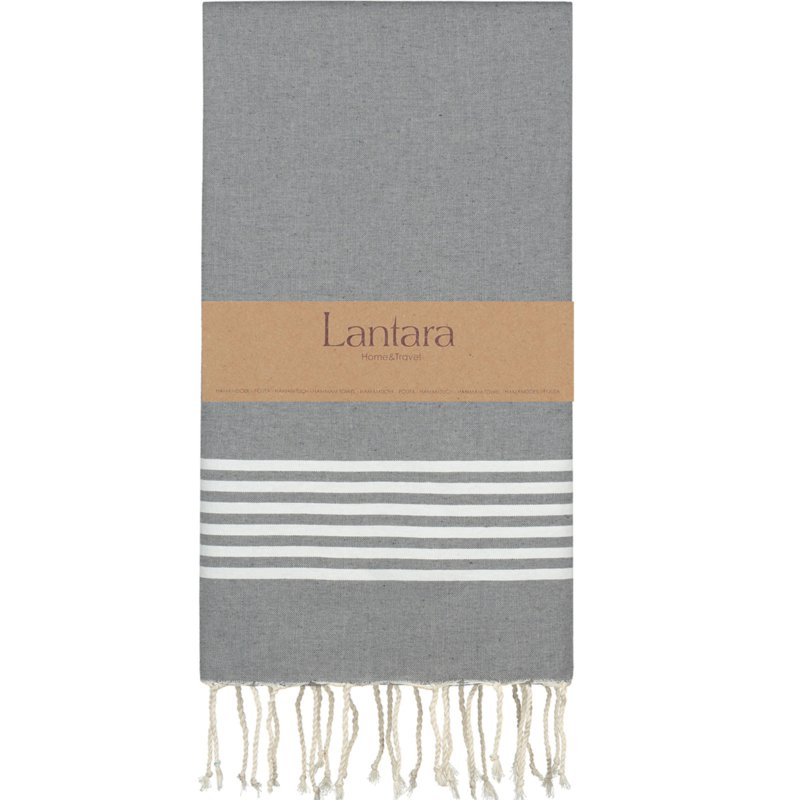 Serviette Hammam Fouta Provence - Gris - 100x200cm