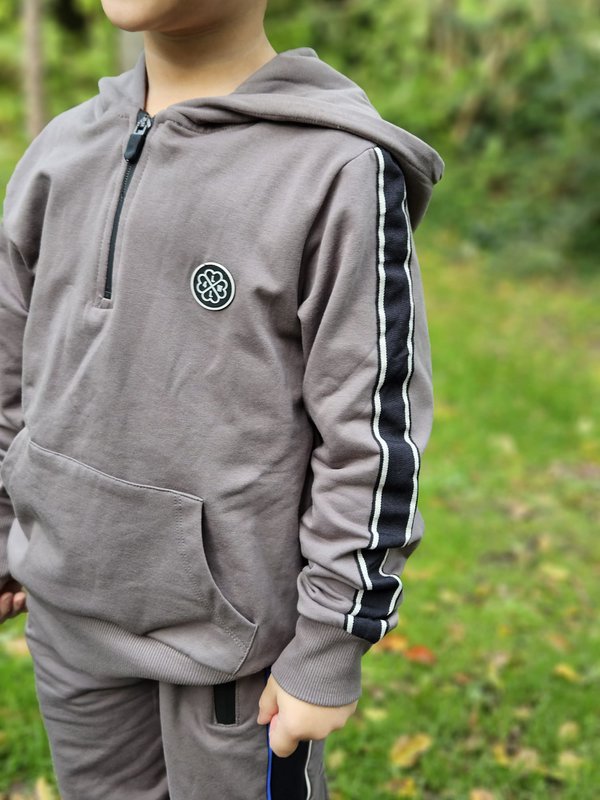 LewyLou NO4 Hoodie taupe