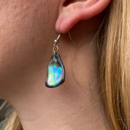 Abalone Shell øreringe | Sølv håndlavet Surfer Vibe