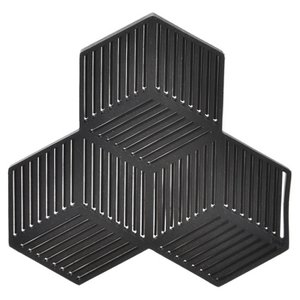 Foldable Trivet Silicone Black 13.5x13.5 cm