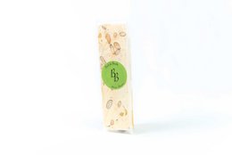 Torrone con miele, mandorle e pistacchi (barra da 100g)