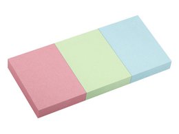 Info notities 50x40mm assorti pastel pak 3 blok 100 vel